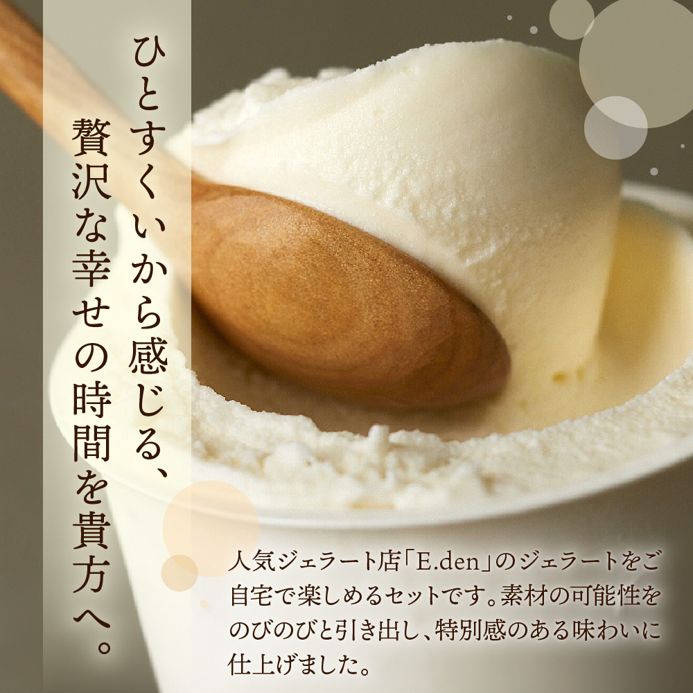 E.den(エデン) 豊富牛乳ジェラート 和紅茶といちじく 500ml×1個 和紅茶といちじく 500ml×1個
