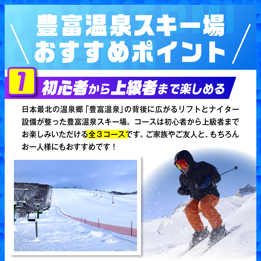 豊富温泉スキー場利用助成（12回券 大人） 12回券 大人