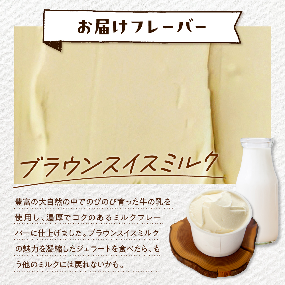 E.den(エデン) 豊富牛乳ジェラート ブラウンスイスミルク 100ml×6個 ブラウンスイスミルク 6個