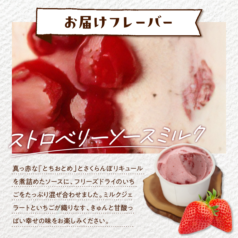 E.den(エデン) 豊富牛乳ジェラート ストロベリーソースミルク 100ml×6個 ストロベリーソースミルク 6個