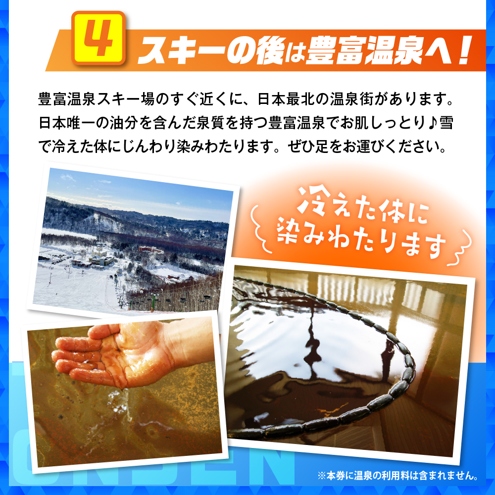 豊富温泉スキー場利用助成（12回券 大人） 12回券 大人