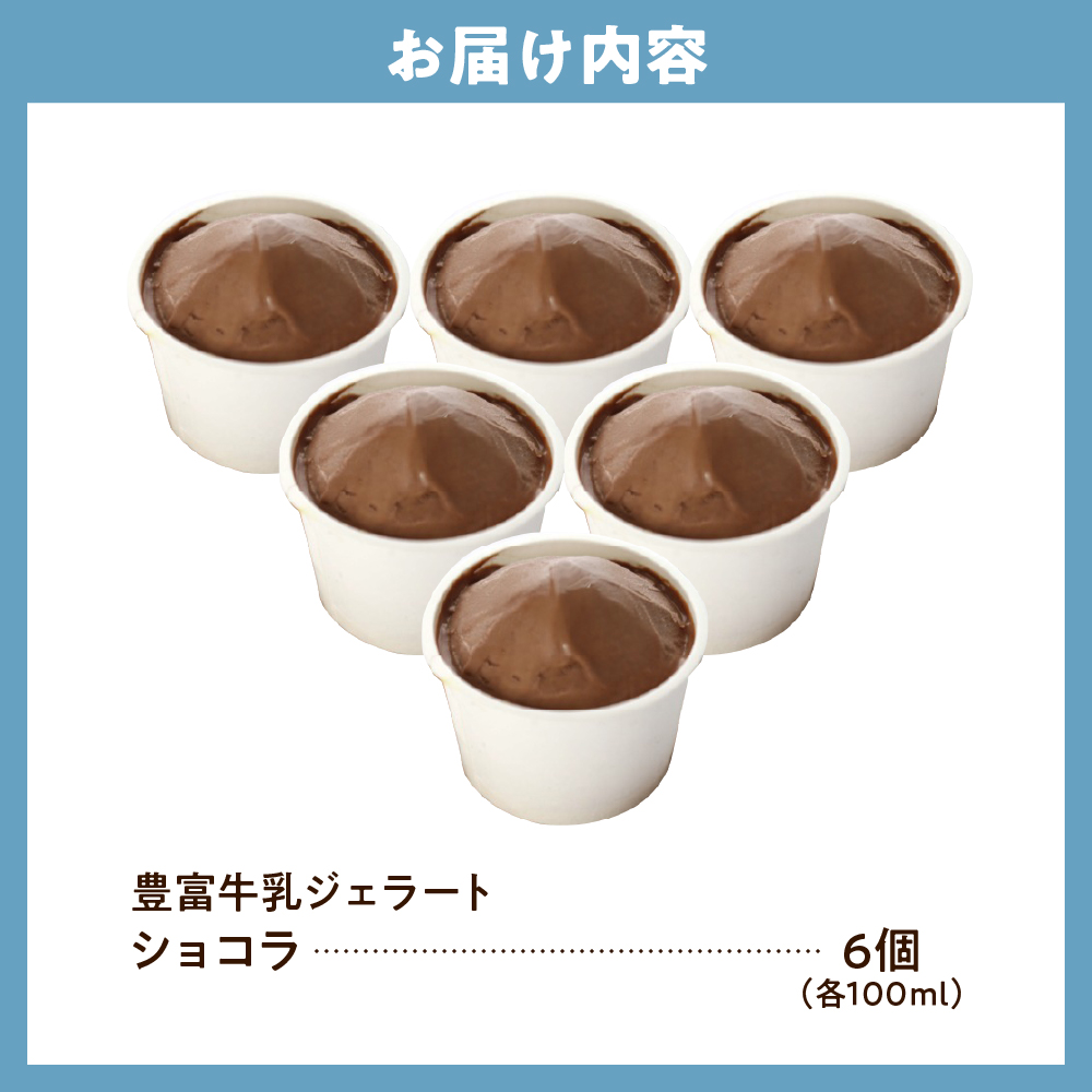 E.den(エデン) 豊富牛乳ジェラート ショコラ 100ml×6個 ショコラ 6個