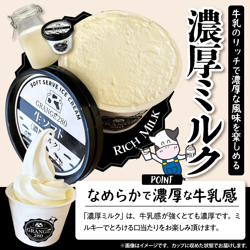 生ソフトクリーム【濃厚ミルク／芳醇ミルク】 計10個