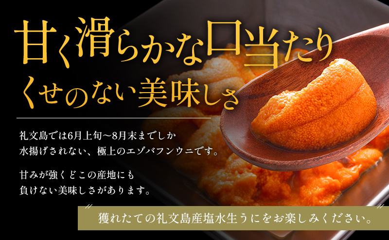 北海道 礼文島産  塩水ウニ （ エゾバフンウニ ）100g×10  生うに うに 雲丹