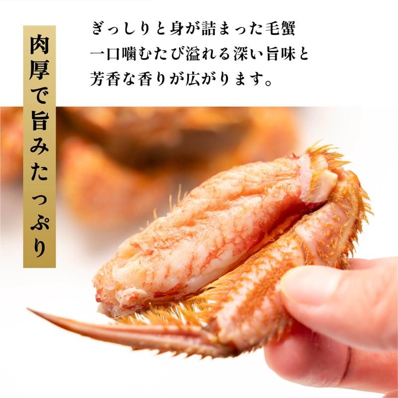 【2026年先行受付】北海道産 浜茹で毛ガニ　800g前後×1尾（未冷凍・チルド配送）利尻・宗谷産【2月より順次出荷】｜毛蟹 蟹 かに カニ味噌 蟹味噌 ボイル 海鮮 魚介 [1060048]
