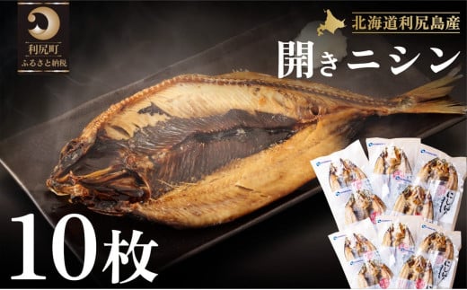 利尻島産 開きニシン10枚｜魚 干物 ひもの ニシン 開き 魚介類 利尻 [1060009]