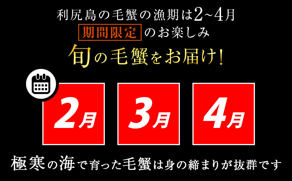 【2026年発送予約】チルドでお届け！ 浜茹で毛ガニ特大２尾（不揃い合計約1.6kg） 〈福士水産〉 謝礼品名カナ	