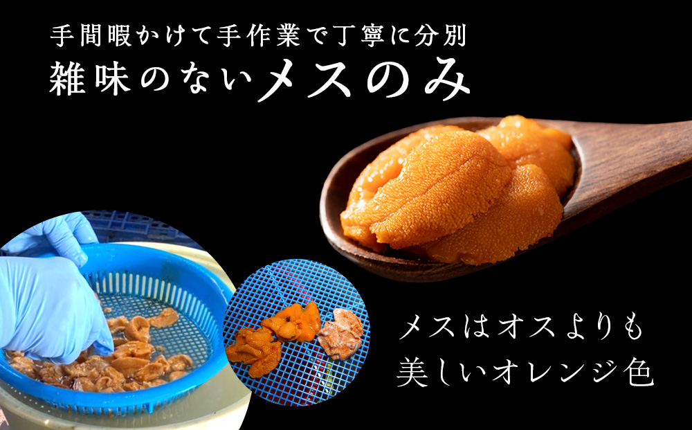 ★2026年7月発送★ 北海道 利尻島産 食べ比べ塩水生うに紅白セット 200g(各100g×1パック)【福士水産】