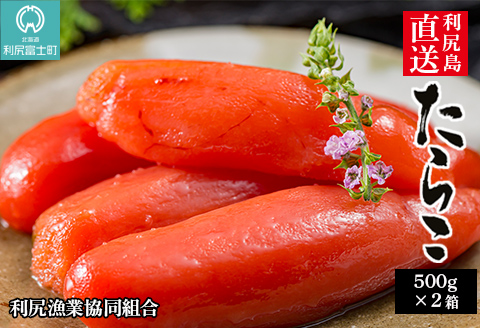 〈利尻漁業協同組合〉利尻島から たらこ500g 2箱セット