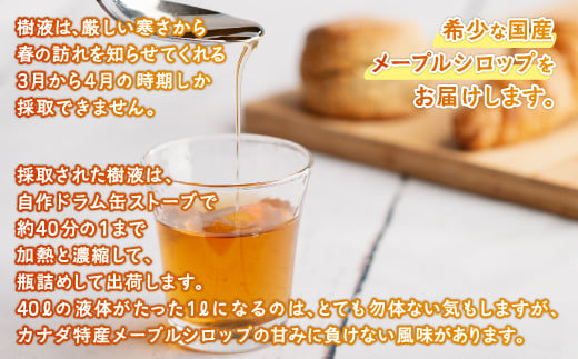 100%びほろ産「メープルシロップ」2種セット BHRG002