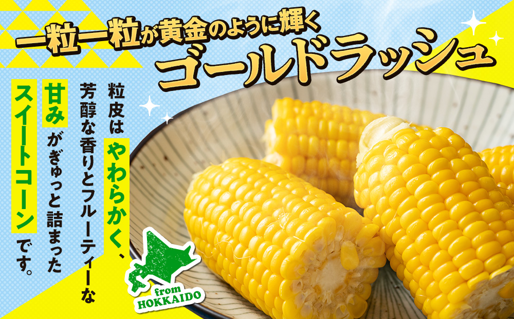 【先行受付】R8年産 トウモロコシ（ゴールドラッシュ） 5本から6本 ピンクの八百屋 ナツやさい | とうもろこし トウモロコシ ゴールドラッシュ 旬 新鮮 野菜 夏 甘い 産地直送 北海道 津別町 送料無料