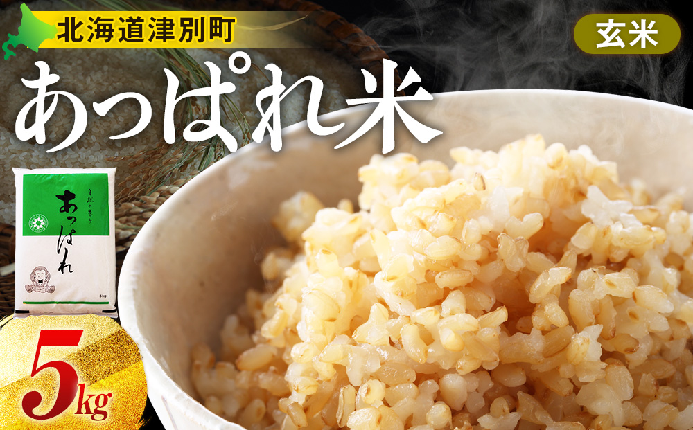 【令和7年産・早期予約受付】北海道産 津別町あっぱれ米（玄米）5kg ５kg