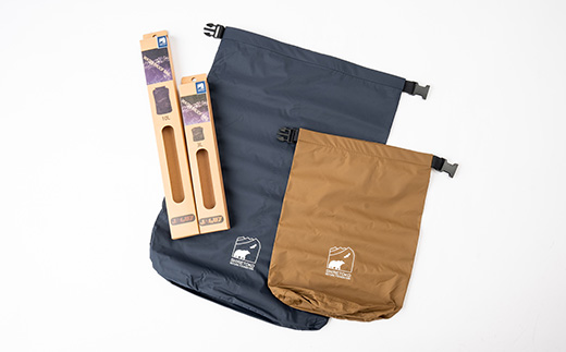 知床財団オリジナルロゴ入りウォータープルーフバッグセット【配送不可地域：離島・沖縄県】