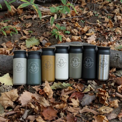 知床トコさんトラベルタンブラー ブラック 350ml×1本【配送不可地域：離島・沖縄県】