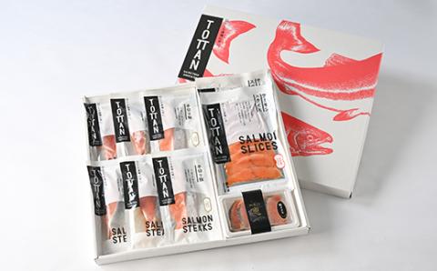 知床鮭づくし　鮭切り身3種とスモークサーモン2種と鮭たたきセット　天然トキシラズ　【配送不可地域：離島・沖縄県】