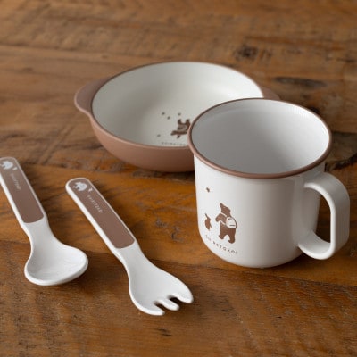 知床トコさんテーブルウェアシリーズ　キッズセット　ベージュ【配送不可地域：離島・沖縄県】