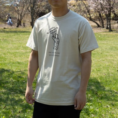 「知床トコさん」×久米繊維　コットンTシャツ　竹とんぼ柄　XLサイズ　半袖【配送不可地域：離島・沖縄県】