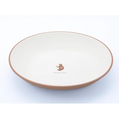 知床トコさんテーブルウェアシリーズ　小判ボウル皿 1枚 (M)【ベージュ】【配送不可地域：離島・沖縄県】