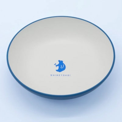 知床トコさんテーブルウェアシリーズ 丸ボウル皿 4枚セット (S)【ブルー】【配送不可地域：離島・沖縄県】