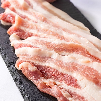 【毎月定期便】北海道知床斜里産豚肉 バラスライス 約1.26kg(小分け 約210g×6袋)全3回【配送不可地域：離島】