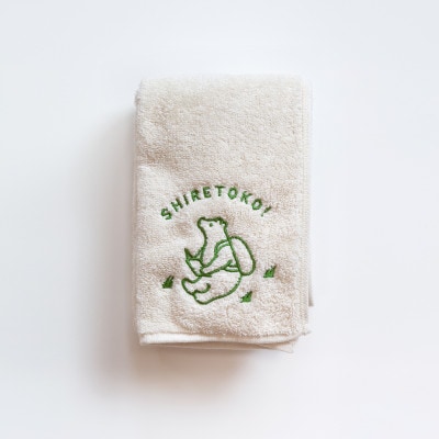 知床トコさん フェイスタオル 3色セット【ホワイト、グリーン、ネイビー】【配送不可地域：離島・沖縄県】