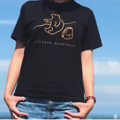 「知床トコさん」×久米繊維　コットンTシャツ　星柄　XLサイズ　半袖【配送不可地域：離島・沖縄県】