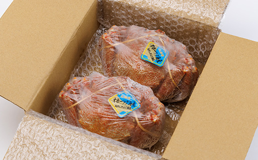 北海道産　浜茹で毛ガニ　350g前後×2尾【配送不可地域：離島・沖縄県】