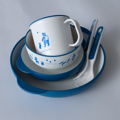 知床トコさんテーブルウェアシリーズ　キッズセット　ブルー【配送不可地域：離島・沖縄県】