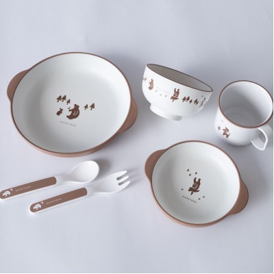 知床トコさんテーブルウェアシリーズ　キッズセット　ベージュ【配送不可地域：離島・沖縄県】