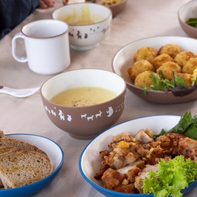 知床トコさんテーブルウェアシリーズ　おわん 1個 【ブルー】【配送不可地域：離島・沖縄県】