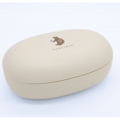 知床トコさん ランチボックス(Mサイズ)・箸 セット 【アイボリー】【配送不可地域：離島・沖縄県】