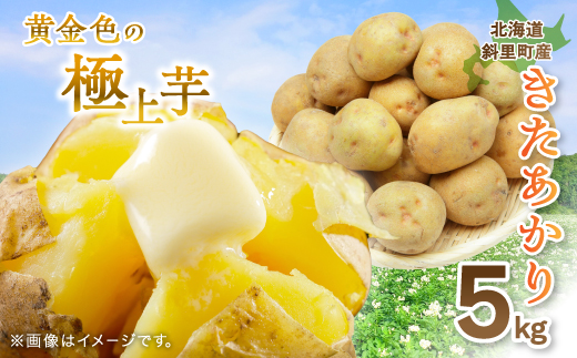 知床の大自然が育む黄金色の極上芋　きたあかり　5kg【配送不可地域：離島・沖縄県】