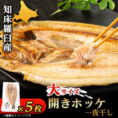【北海道産】知床羅臼産開きホッケ 5枚入り【大サイズ】【配送不可地域：離島・沖縄県】