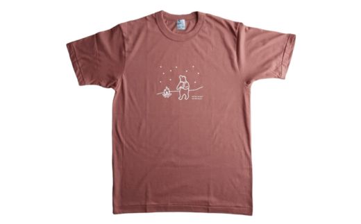 「知床トコさん」×久米繊維　コットンTシャツ　星柄　Sサイズ　半袖【配送不可地域：離島・沖縄県】