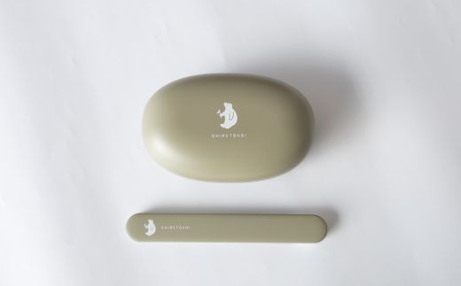 知床トコさん ランチボックス(Mサイズ)・箸 セット 【カーキ】【配送不可地域：離島・沖縄県】