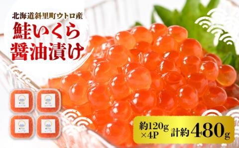 【新物】鮭いくら醤油漬け　約120g×4パック【配送不可地域：離島・沖縄県】
