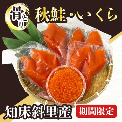 【安心の知床斜里産】骨取り秋鮭・いくらのセット【配送不可地域：離島・沖縄県】