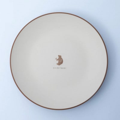 知床トコさんテーブルウェアシリーズ　丸プレート皿 1枚(L)【ベージュ】【配送不可地域：離島・沖縄県】