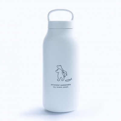 知床トコさん ウォーター タンブラー ホワイト 550ml×1本 蓋付き 軽量【KINTO】【配送不可地域：離島・沖縄県】