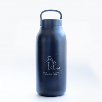 知床トコさん ウォーター タンブラー ネイビー 550ml×1本 蓋付き 軽量【KINTO】【配送不可地域：離島・沖縄県】