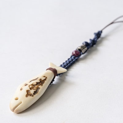 鹿角魚ストラップ(青)計1個【配送不可地域：離島・沖縄県】