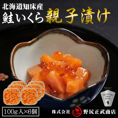 【北海道知床産】鮭いくら親子漬け 600g(100g×6)【配送不可地域：離島・沖縄県】