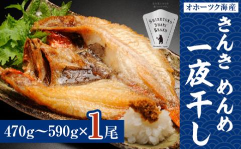 干物 きんき めんめ 470g~590g×1尾 斜里町 天然 一夜干し【配送不可地域：離島・沖縄県】