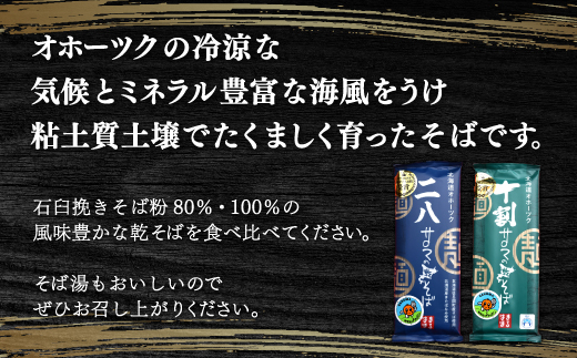 二八そば 十割そば 4kgセット（各200g×10） 40人前 佐呂間産  SRMI027