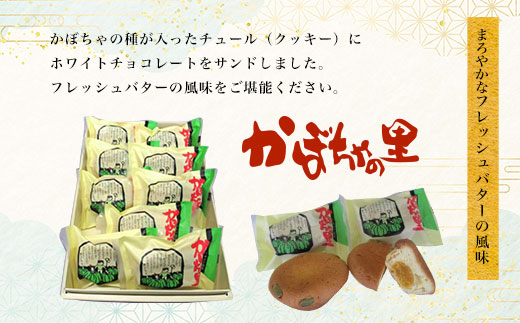 チョコサンドクッキー「かぼちゃっ娘」10個・かぼちゃ餡パイ「かぼちゃの里」10個 SRMK009