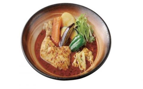 こだわりの１皿！ふらのやの骨付きチキンのスープカレー（４食セット） (350g×4個) ( ふるさと納税 スープカレー カレー チキンレッグ まるごと1本入 骨付き 本格スパイスカレー 人気店 北海道 遠軽町 ㈱リズム ) en01-00129