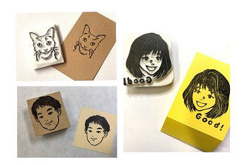 キミのかおのはんこ ( ふるさと納税 消しゴムはんこ ハンコ 印鑑 オリジナル オーダーメイド 記念日 プレゼント ギフト 北海道 遠軽町 アトリエたねまき ) en01-00166