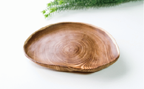 木芸作家たまさんが造る　木のお皿