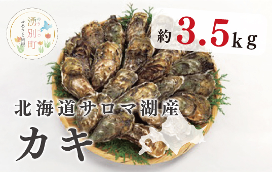 ≪先行予約2025年11月から配送北海道サロマ湖産　カキ約3.5kg　牡蠣　かき　海鮮　魚介　殻付き　貝付き　冷蔵　サロマ湖　オホーツク　おほーつく　湧別町　北海道