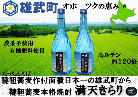 北海道雄武町産　韃靼そば焼酎「満天きらり」（720ml×2）【04105】